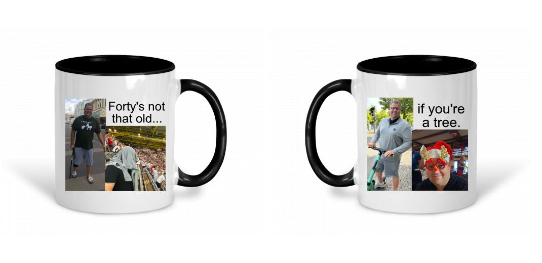 11oz Coffee Mug with Colored Inside & Handle  | Add your own design