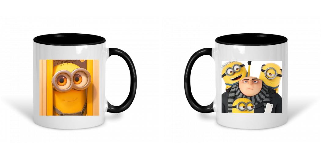11oz Coffee Mug with Colored Inside & Handle  | Add your own design