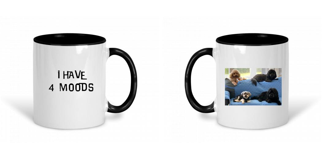11oz Coffee Mug with Colored Inside & Handle  | Add your own design