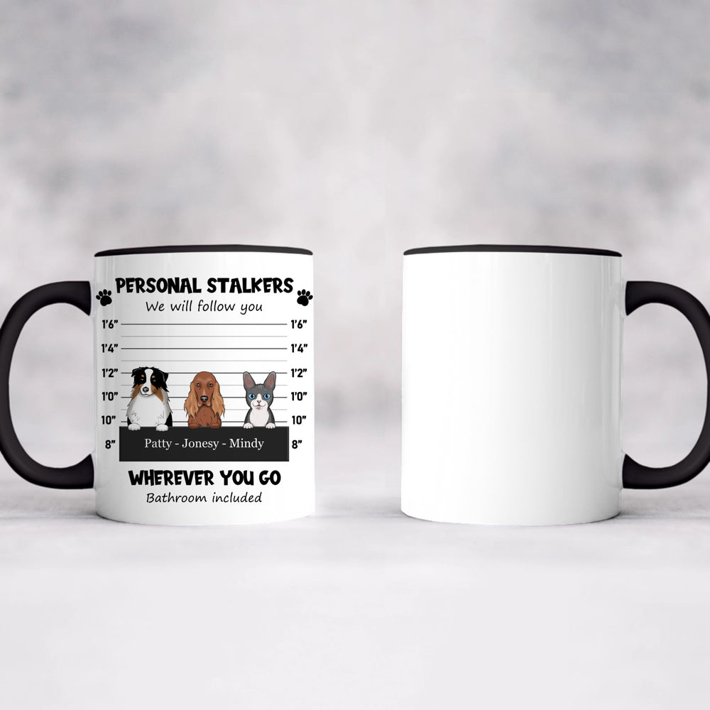 Personal Stalkers - White Accent Mug, 11oz