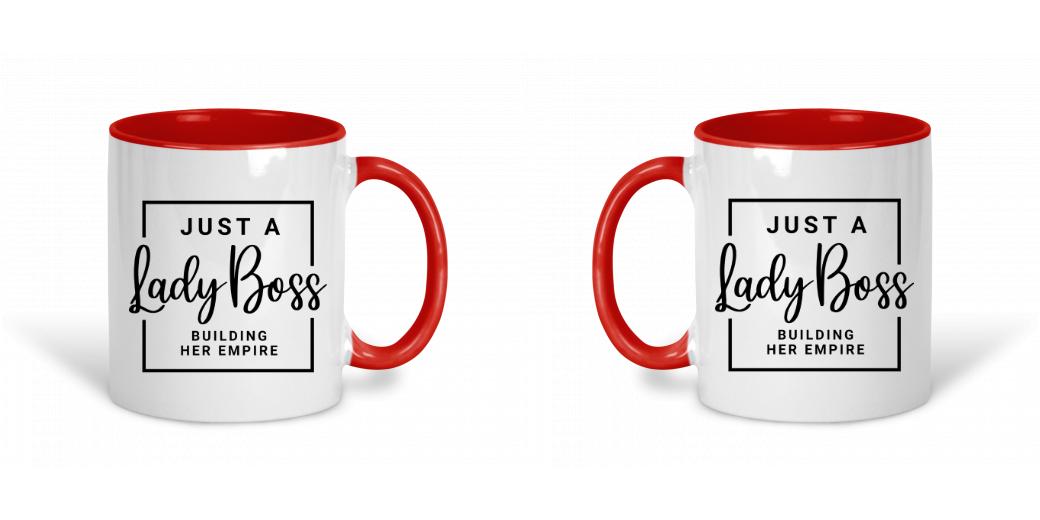 11oz Coffee Mug with Colored Inside & Handle  | Add your own design
