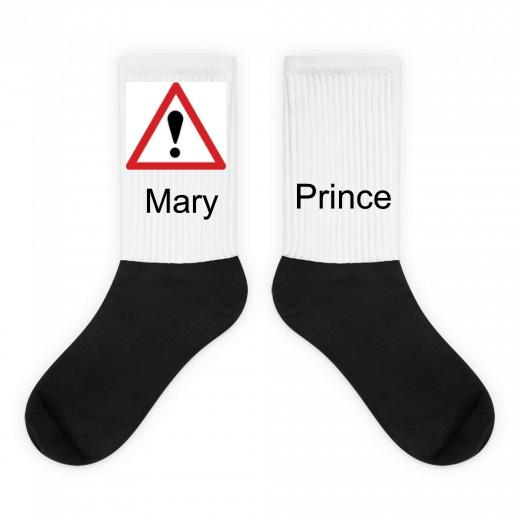 Black foot sublimated socks