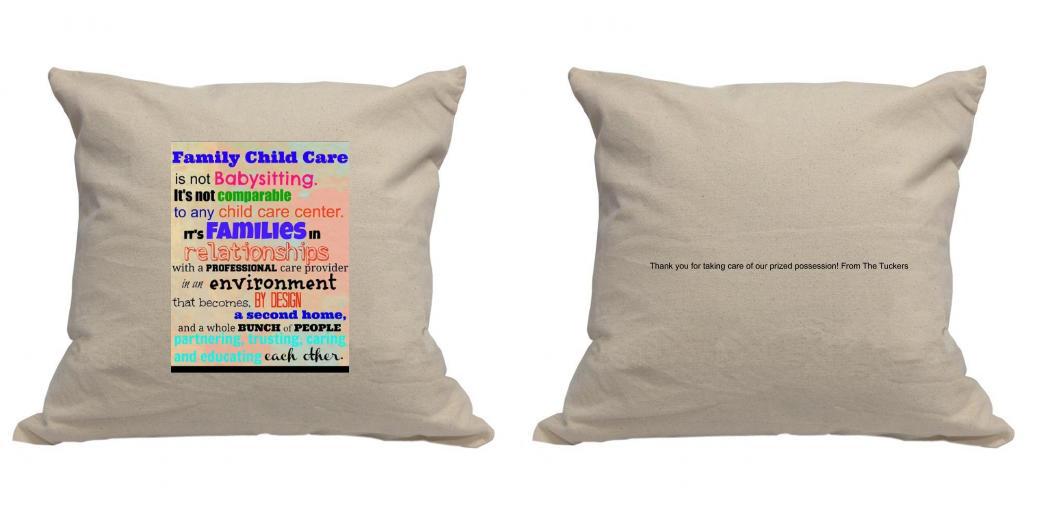 Customizable Burlap Canvas Cushion