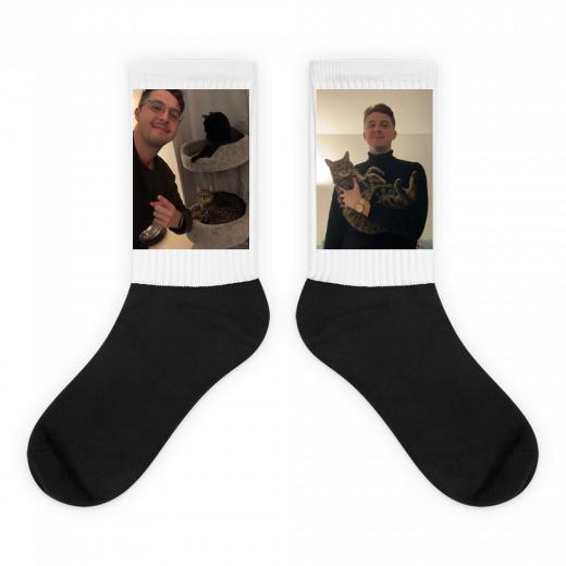 Black foot sublimated socks