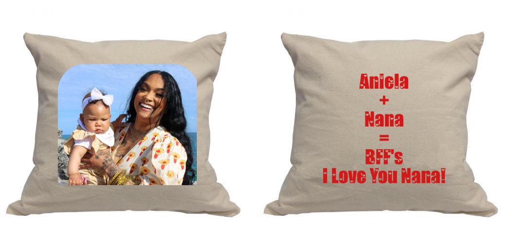 Customizable Burlap Canvas Cushion