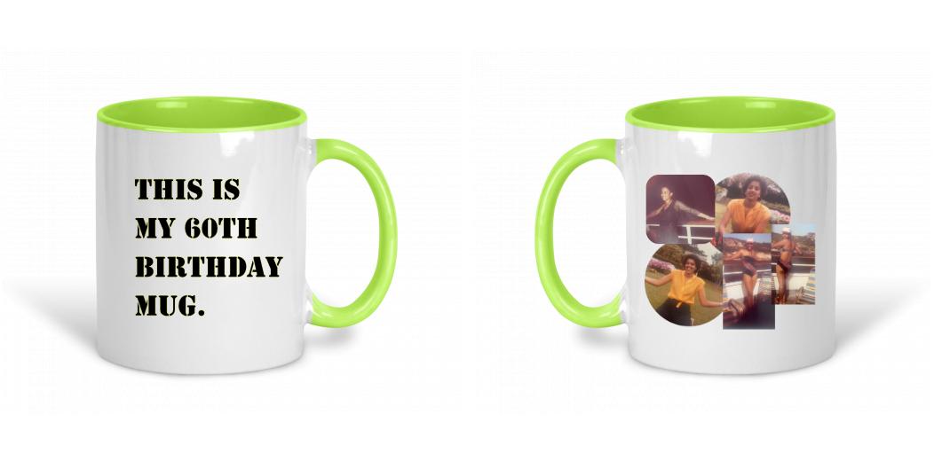 11oz Coffee Mug with Colored Inside & Handle  | Add your own design