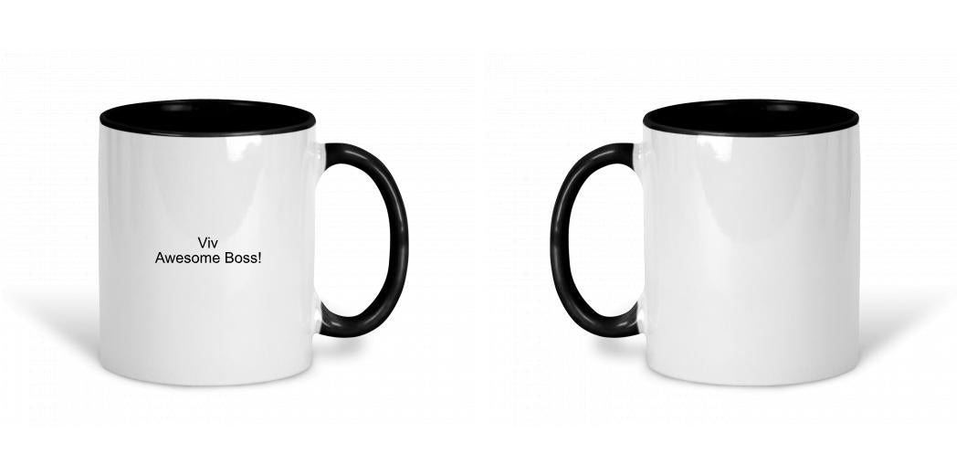 11oz Coffee Mug with Colored Inside & Handle  | Add your own design