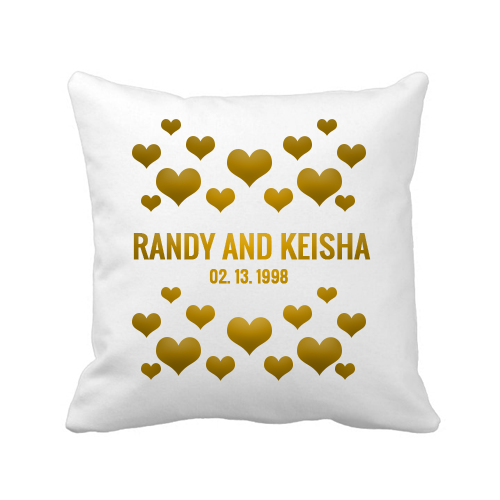 Cushions for Anniversary | Predesigned | Add Name and Date