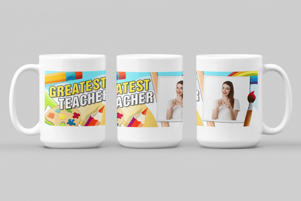 Greatest Teacher, Coffee Mug | Predesigned | Add Photo