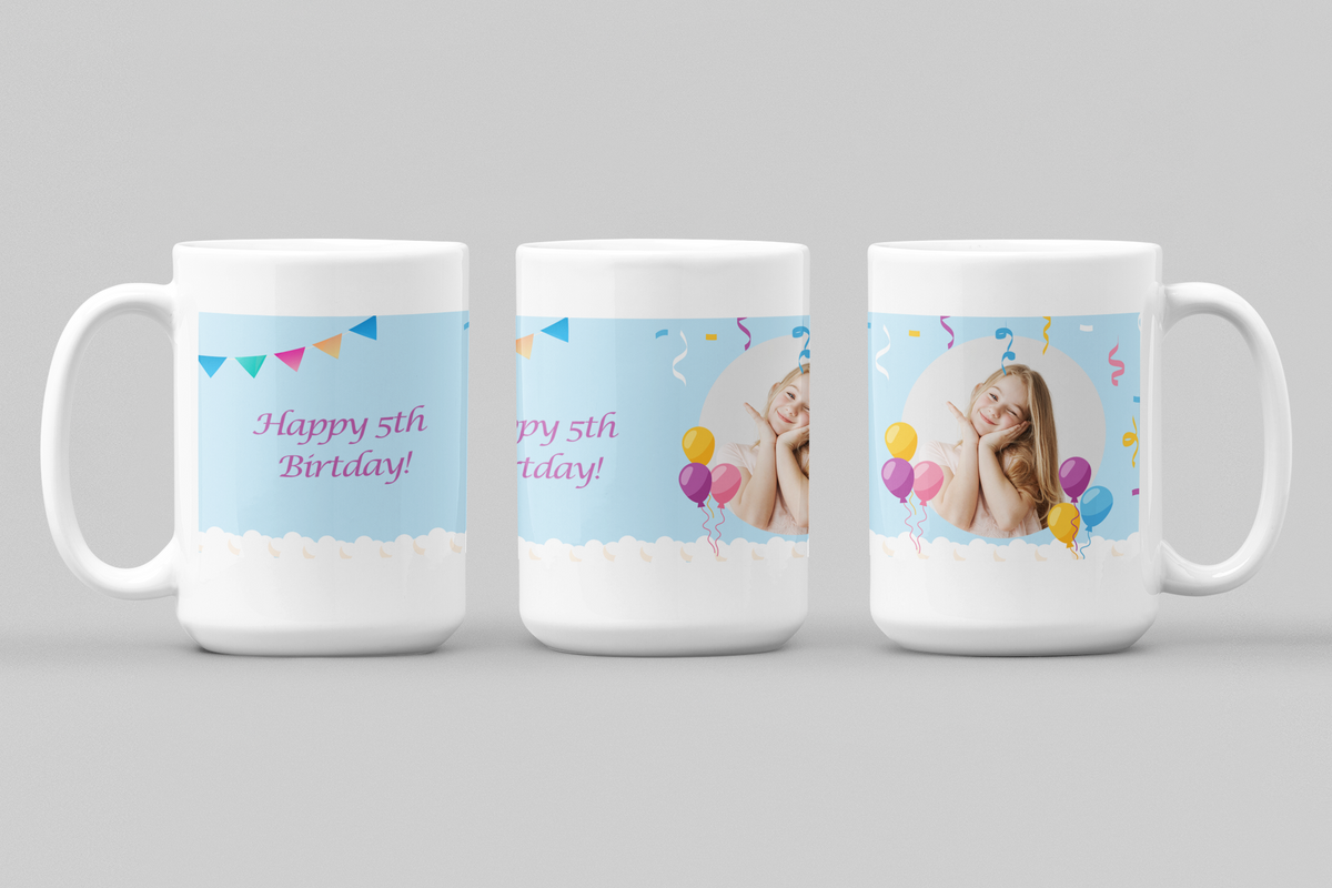 Happy Birthday, Coffee Mug | Predesigned | Add Image | Add text