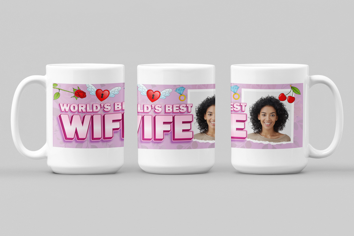 Worlds Best Wife, Coffee Mug | Predesigned | Add Image