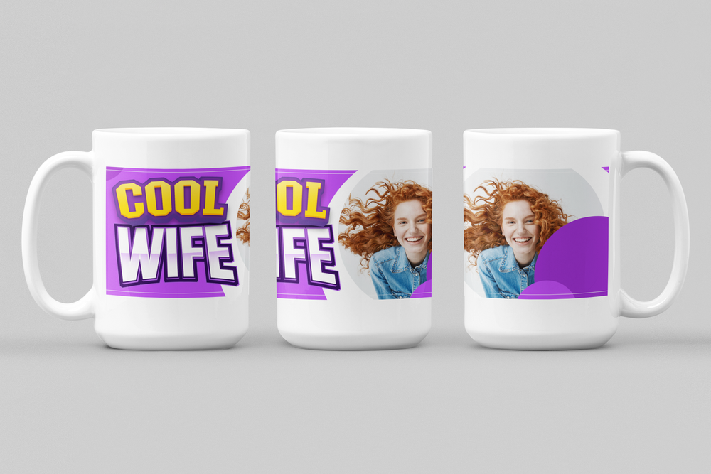 Cool Wife, Coffee Mug | Predesigned | Add Image