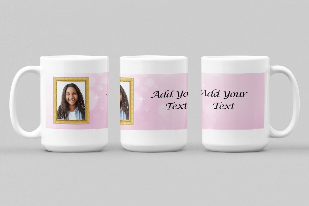 Pink and Gold - Coffee Mug | Predesigned | Add Image | Add text